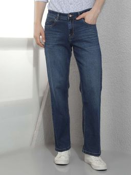 CRIMSOUNE CLUB - Men Straight Cotton Blend Solid/Plain Jeans