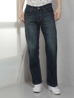 CRIMSOUNE CLUB - Men Straight Cotton Blend Solid/Plain Jeans