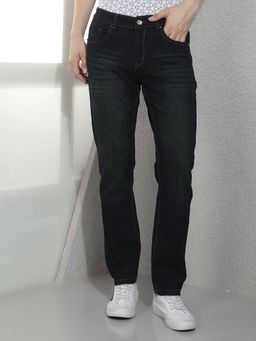 CRIMSOUNE CLUB - Men Slim Cotton Blend Solid/Plain Jeans