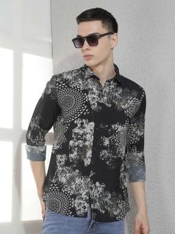 CRIMSOUNE CLUB - Men Full Sleeves Viscose Blend Printed Shirt