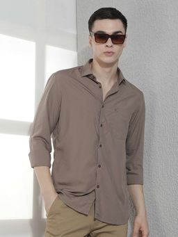 CRIMSOUNE CLUB - Men Full Sleeves Viscose Blend Solid/Plain Shirt