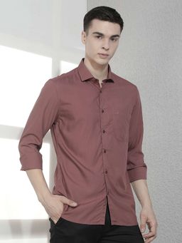 CRIMSOUNE CLUB - Men Full Sleeves Viscose Blend Solid/Plain Shirt