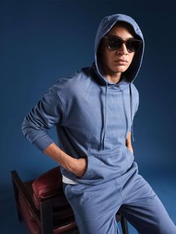 The Bear House - Men Full Sleeves Cotton Solid/Plain Hoodie