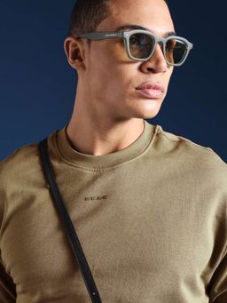 The Bear House - Men Full Sleeves Cotton Solid/Plain Sweatshirt