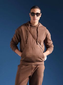 The Bear House - Men Full Sleeves Cotton Solid/Plain Hoodie