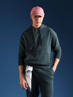 The Bear House - Men Full Sleeves Cotton Solid/Plain Hoodie