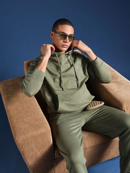 The Bear House - Men Full Sleeves Cotton Solid/Plain Hoodie