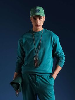 The Bear House - Men Full Sleeves Cotton Solid/Plain Sweatshirt