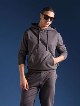 The Bear House - Men Full Sleeves Cotton Solid/Plain Hoodie