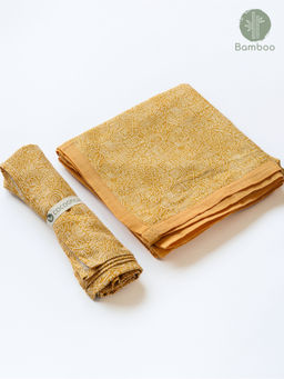 Cocoon Care - Bamboo Yellow Geometric Bamboo Muslin Blanket & Swaddle Set