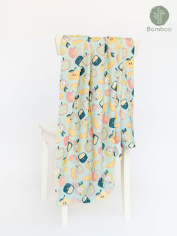 Cocoon Care - Apple Splash Print Bamboo Muslin Swaddle Blanket for Babies