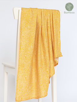 Cocoon Care - Yellow Geometric Print Bamboo Muslin Swaddle Blanket for Babies