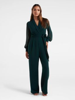Forever New - Ciara Petite Wrap Top Jumpsuit (Set of 2)