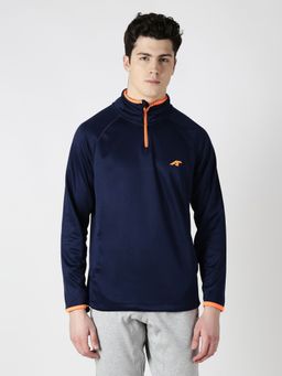Alcis - Men Navy Blue Solid Sweatshirt