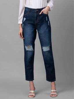 Globus - Dark Blue High-rise Mom Fit Jeans