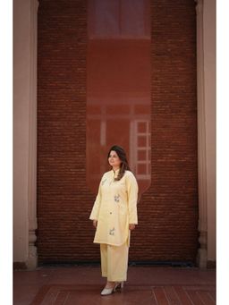 Leela by A - Kesariya Yellow Jute Floral Co-Ord
