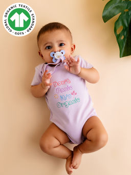 Greendigo - Organic Cotton Lavender Printed Bodysuit for Babies