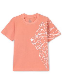 FUNKRAFTS - Printed Boys Peach Knitted T-Shirt