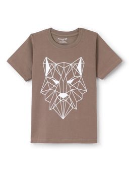 FUNKRAFTS - Printed Boys Brown Knitted T-Shirt