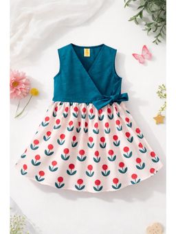 AWW HUNNIE - Teal Printed Dress