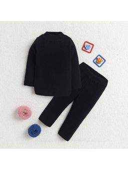 Yellow Apple - Unisex Baby Skivvy Soft Stretch Co-ord Set-Black