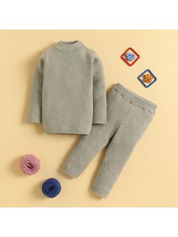 Yellow Apple - Unisex Baby Skivvy Soft Stretch Co-ord Set-Beige