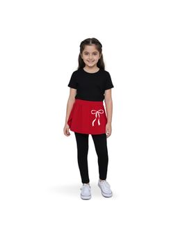 Plan B - Red Cotton Skeggings and T-shirt-Red