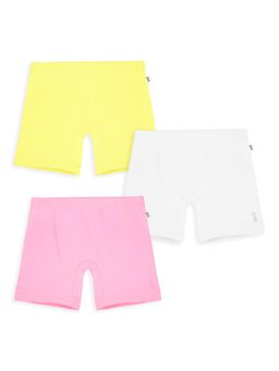 Plan B - Multi-Color Cotton Inner Shorts for Girls (Pack of 3)