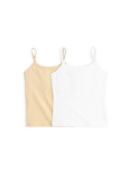 Plan B - Multi-Color Cotton Padded Camisole (Pack of 2)