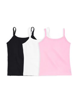 Plan B - Multi-Color Cotton Padded Camisole (Pack of 3)