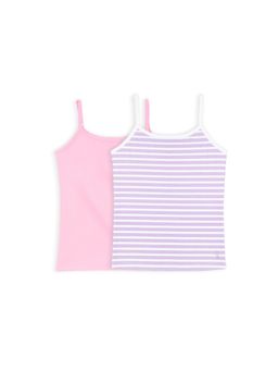Plan B - Multi-Color Cotton Padded Camisole (Pack of 2)