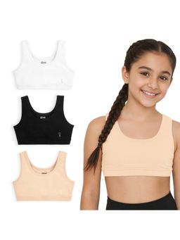 Plan B - Multi-Color Cotton Sports Bra (Pack of 3)