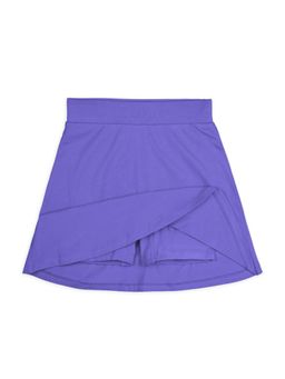Plan B - Purple Cotton Skater Skirt for Girls