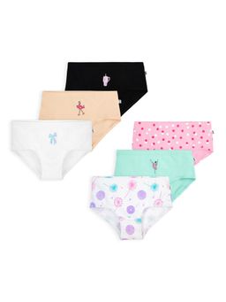 Plan B - Multi-Color Cotton Briefs for Girls (Pack of 6)