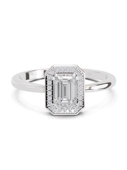 Sparkles - Lab Grown Diamond 0.68 Ct Emerald Cut Ring 14K White Gold IGI Certified