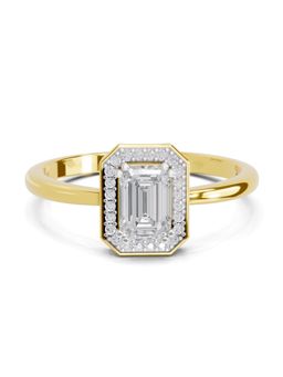 Sparkles - Lab Grown Diamond 0.68 Ct Emerald Cut Ring 14K Yellow Gold IGI Certified