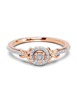 Sparkles - Lab Grown Diamond 0.18 Ct Infinity Promise Ring 14K Rose Gold IGI Certified