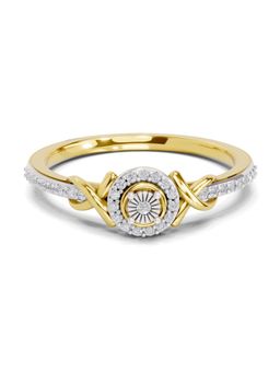 Sparkles - Lab Grown Diamond 0.18 Ct Infinity Promise Ring 14K Yellow Gold IGI Certified