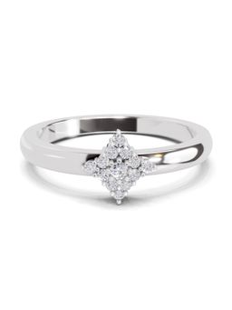 Sparkles - Lab Grown Diamond 0.12 Ct Kite Cluster Promise Ring 14K White Gold IGI Certified