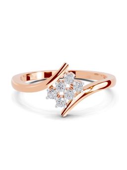 Sparkles - Lab Grown Diamond 0.07 Ct Lumora Promise Ring 14K Rose Gold IGI Certified