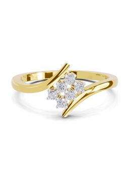 Sparkles - Lab Grown Diamond 0.07 Ct Lumora Promise Ring 14K Yellow Gold IGI Certified