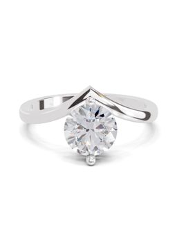 Sparkles - Lab Grown Diamond 1.25 Ct Solara Crown Promise Ring 14K White Gold IGI Certified