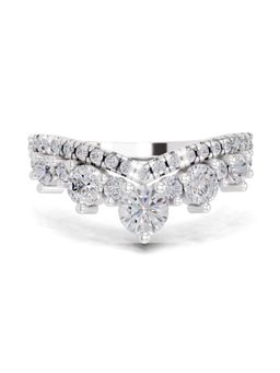 Sparkles - Lab Grown Diamond 0.81 Ct Crownlight Promise Ring 14K White Gold IGI Certified