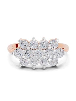 Sparkles - Lab Grown Diamond 1.02 Ct Cluster Bloom Promise Ring 14K Rose Gold IGI Certified