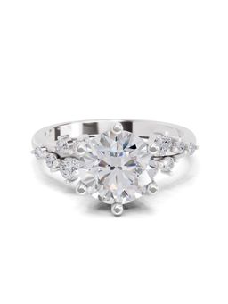 Sparkles - Lab Grown Diamond 1.64 Ct Celestial Bloom Promise Ring 14K White Gold IGI Certified
