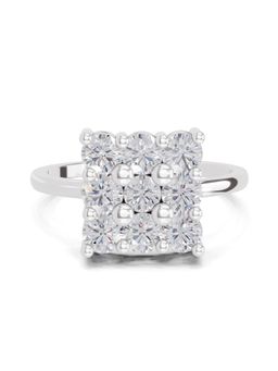Sparkles - Lab Grown Diamond 1.04 Ct Eternity Tiles Promise Ring 14K White Gold IGI Certified