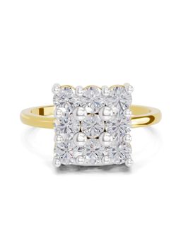 Sparkles - Lab Grown Diamond 1.04 Ct Eternity Tiles Promise Ring 14K Yellow Gold IGI Certified