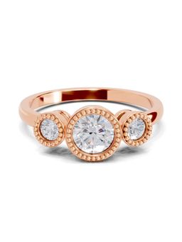 Sparkles - Lab Grown Diamond 0.71 Ct Sovereign Petal Promise Ring 14K Rose Gold IGI Certified