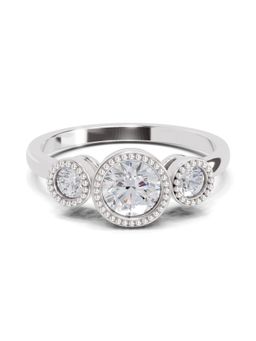 Sparkles - Lab Grown Diamond 0.71 Ct Sovereign Petal Promise Ring 14K White Gold IGI Certified