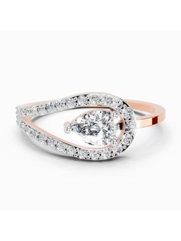 Sparkles - Lab Grown Diamond 0.72 Ct Pearluxe Halo Promise Ring 14K Rose Gold IGI Certified